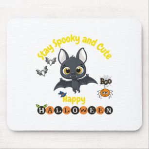 Alfombrilla De Ratón Espeluznante Y Cuidadosa Bat De Halloween