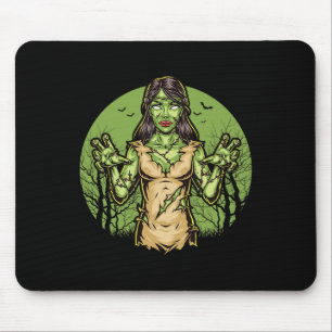 Alfombrilla De Ratón Espeluznante Zombie Funny Halloween Scary Zombie H