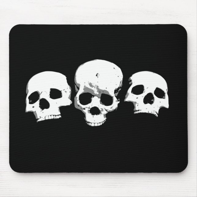Alfombrilla De Ratón Espeluznantes Cránulos de Halloween Mousepad (Frente)