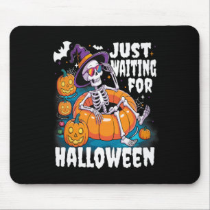 Alfombrilla De Ratón Esperando Halloween Funny Skeleton Spooky S