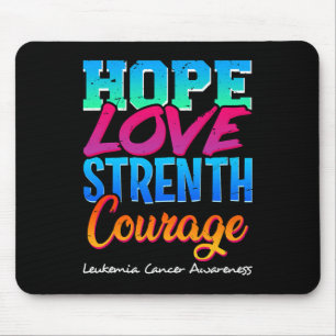 Alfombrilla De Ratón Esperanza Amor Fuerza Valor - Consciente del Cánce