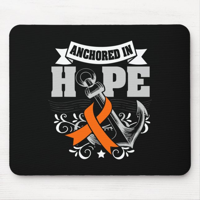 Alfombrilla De Ratón Esperanza Leucemia Cáncer Concienciación Cinta Reg (Frente)