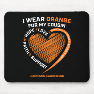 Alfombrilla De Ratón Espero Llevar Un Naranja Para Mi Primo Leukemia Aw