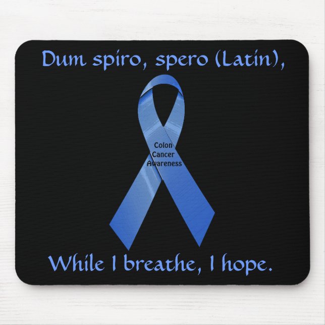 Alfombrilla De Ratón Espero que Mousepad sobre el cáncer de colon (Frente)