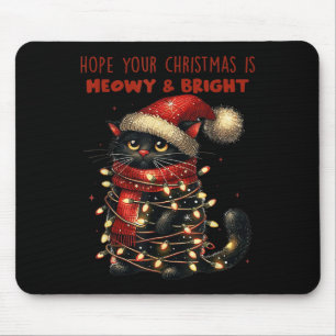 Alfombrilla De Ratón Espero Que Sus Navidades Sean Meowy Y amp; Brillan
