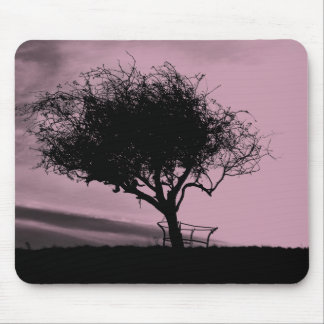 Alfombrilla De Ratón Espino de Glastonbury. Árbol en la colina. Rosa,