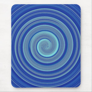 Alfombrilla De Ratón Espiral azul y turquesa
