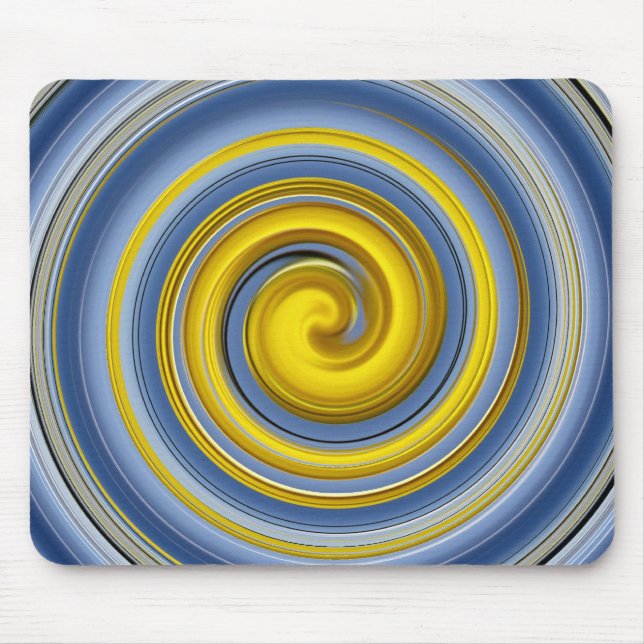 Alfombrilla De Ratón Espiral de gelb-blaue de Mousepad (Frente)
