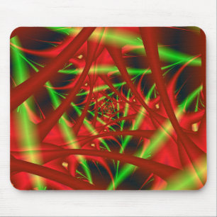 Alfombrilla De Ratón Espiral de red neuronal roja y verde