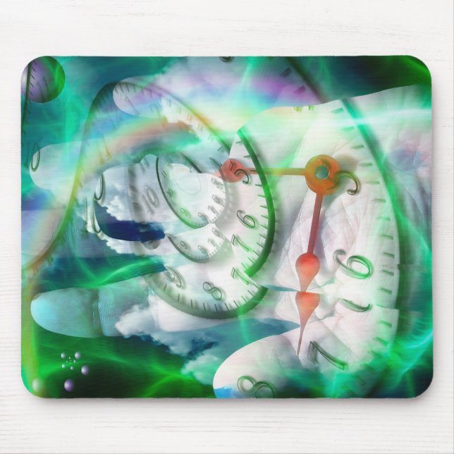 Alfombrilla De Ratón Espiral de tiempo en la mano humana (Frente)