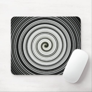 Alfombrilla De Ratón Espiral negra y blanca