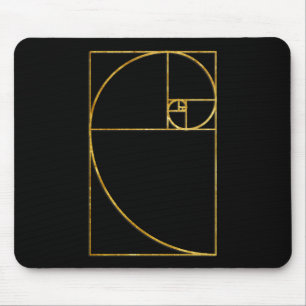 Alfombrilla De Ratón Espiral sagrado de Fibonacci del coeficiente de