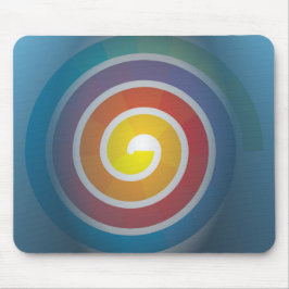 ALFOMBRILLA DE RATÓN ESPIRAL SOBRE EL FONDO AZUL