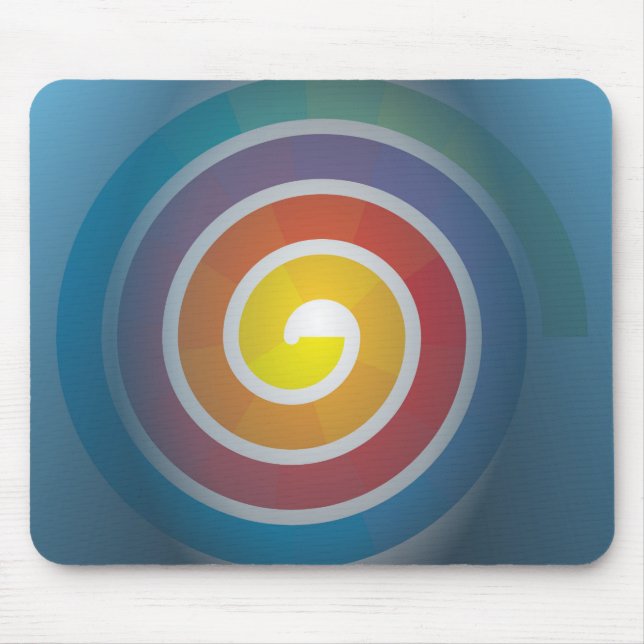 ALFOMBRILLA DE RATÓN ESPIRAL SOBRE EL FONDO AZUL (Frente)