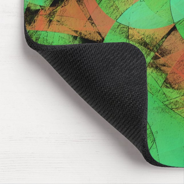 Alfombrilla De Ratón Espirales verdes de salmón texturadas y chismosas  (Esquina)