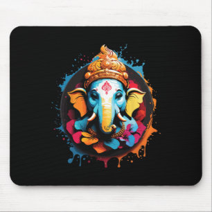 Alfombrilla De Ratón Espiritual hindú Ganesh Retro Diwali Festival Yoga