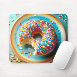 Alfombrilla De Ratón Espolvorines Coloridos Sobre Un Donut