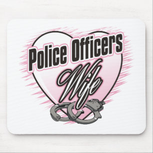 Alfombrilla De Ratón Esposa de los oficiales de policía