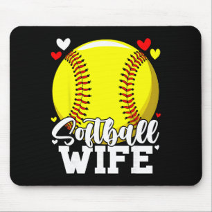 Alfombrilla De Ratón Esposa de sóftbol para mujeres familiares coincide