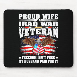 Alfombrilla De Ratón Esposa orgullosa de veterano de guerra de Irak - l