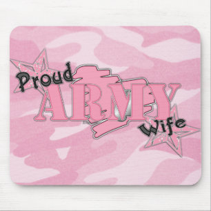 Alfombrilla De Ratón Esposa orgullosa Mousepad del ejército