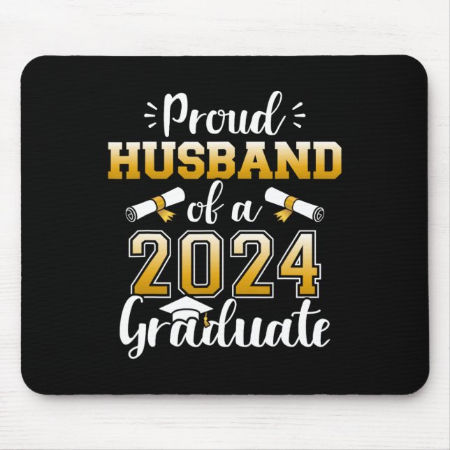 Alfombrilla De Ratón Esposo De Una Licenciatura Superior De Graduación  (Frente)