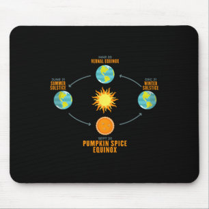 Alfombrilla De Ratón Espuma de calabaza Ast otoño de caída celeste equi