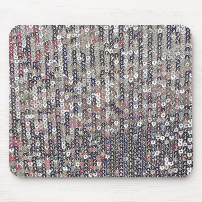 Alfombrilla De Ratón Espuma de cristal blanco gris plateado (Frente)