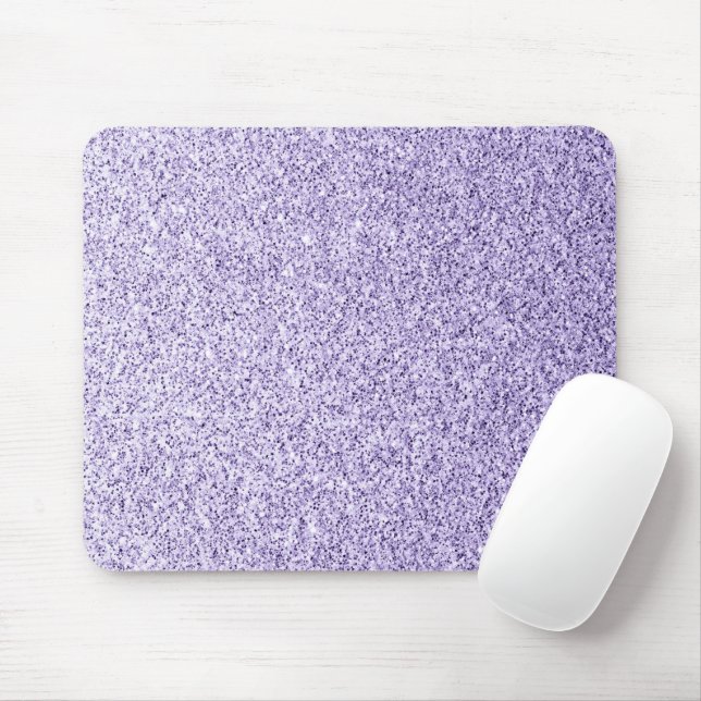 Alfombrilla De Ratón Espuma ultravioleta de purpurina púrpura (Con ratón)