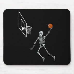 Alfombrilla De Ratón Esqueleto Antiguo Jugador de Baloncesto Hundiendo 