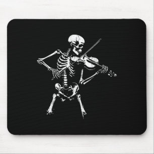 Alfombrilla De Ratón Esqueleto Antiguo Tocando El Violín Roca de Hallow