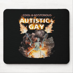 Alfombrilla De Ratón Esqueleto Autista Y Gay Divertido Esqueleto De Aut