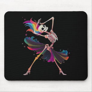 Alfombrilla De Ratón Esqueleto bailarín Rainbow Ballerina Halloween