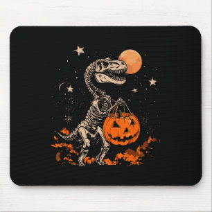 Alfombrilla De Ratón Esqueleto de dinosaurio espeluznante Calabaza espa