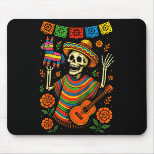 Alfombrilla De Ratón Esqueleto de fiesta - arte de fiesta cinco de mayo