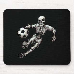 Alfombrilla De Ratón Esqueleto de fútbol jugando fútbol Halloween Cráne