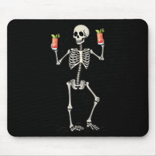 Alfombrilla De Ratón Esqueleto de Halloween Beber cruz