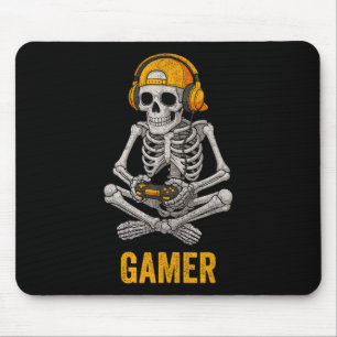 Alfombrilla De Ratón Esqueleto de Halloween Jugador de Videojuegos Dive