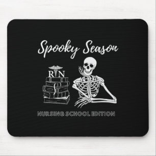 Alfombrilla De Ratón Esqueleto de Halloween para estudiantes de escuela