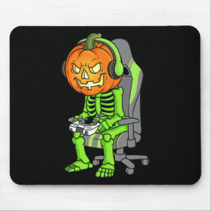 Alfombrilla De Ratón Esqueleto de Halloween para juegos Jack O Lantern 
