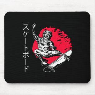 Alfombrilla De Ratón Esqueleto de patinador Japón monopatín patinaje so