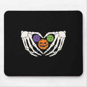 Alfombrilla De Ratón Esqueleto de pellebol Halloween Manos Amor Corazón