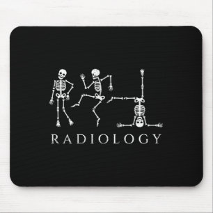 Alfombrilla De Ratón Esqueleto de radiología divertido bailando técnico