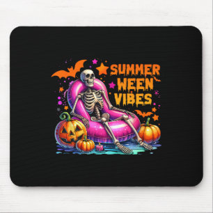 Alfombrilla De Ratón Esqueleto de vacaciones de verano de Halloween Sum