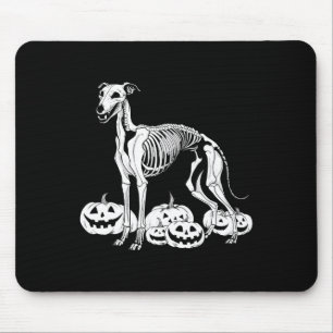 Alfombrilla De Ratón Esqueleto de Whippet Cumpleaños Halloween Perro Ho