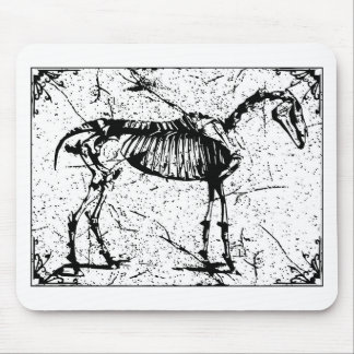Alfombrilla De Ratón Esqueleto del caballo blanco y negro