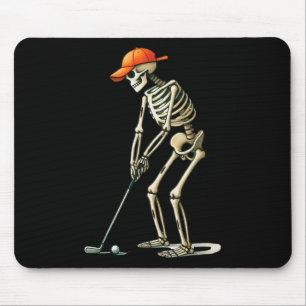 Alfombrilla De Ratón Esqueleto Golf Halloween Golfista Jugador de Golf 