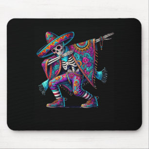 Alfombrilla De Ratón Esqueleto haciendo dabbing sombreros de fiesta cin