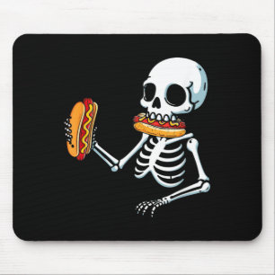 Alfombrilla De Ratón Esqueleto Hot Dog Halloween