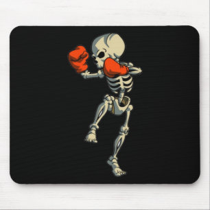 Alfombrilla De Ratón Esqueleto Muay Thai Halloween Kickboxing Mma Lucha